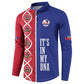Custom Afro-Haiti Football Button Sweatshirt It's In My DNA