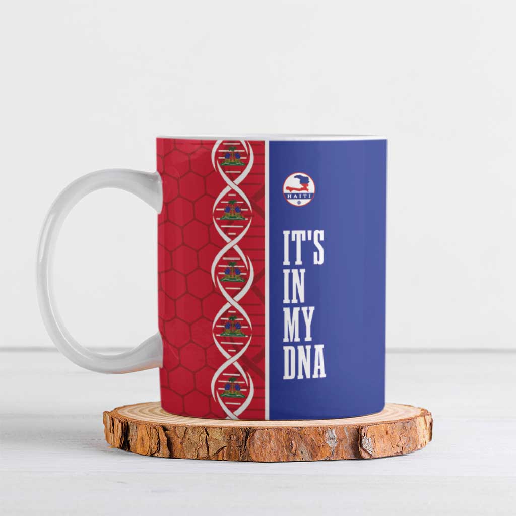 Custom Afro-Haiti Football Ceramic Mug It's In My DNA - African Pride