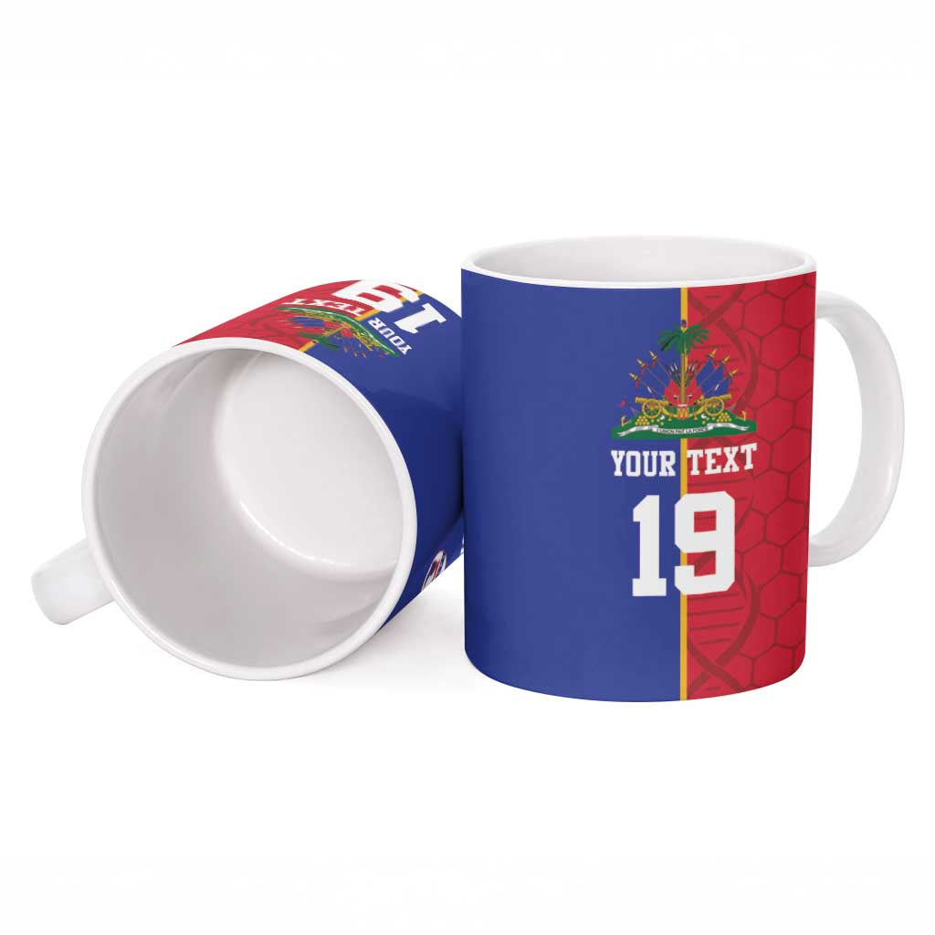 Custom Afro-Haiti Football Ceramic Mug It's In My DNA - African Pride