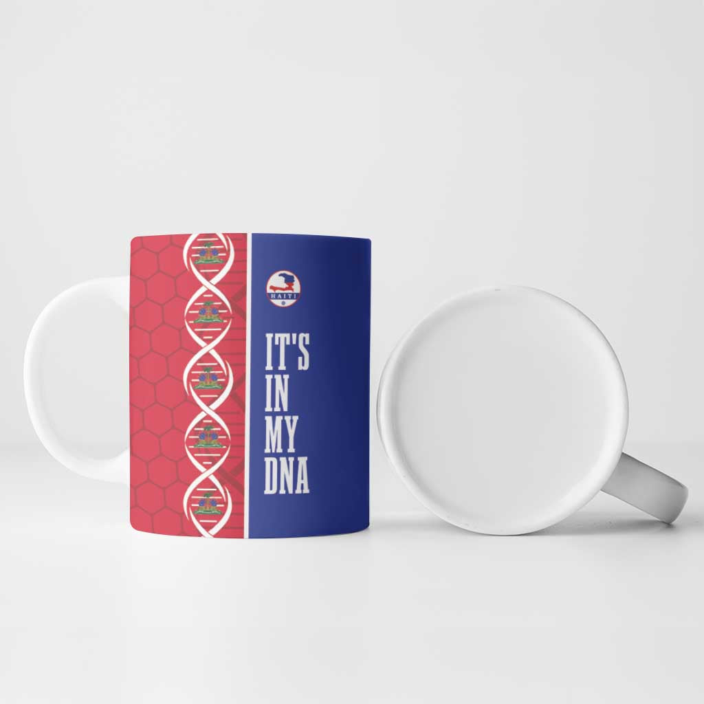 Custom Afro-Haiti Football Ceramic Mug It's In My DNA - African Pride