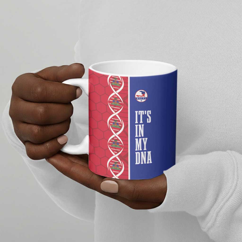 Custom Afro-Haiti Football Ceramic Mug It's In My DNA - African Pride