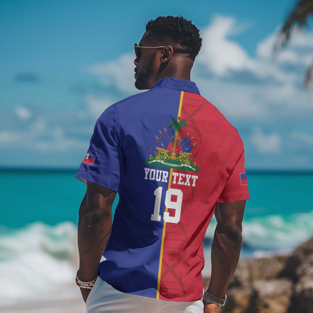 Custom Afro-Haiti Football Hawaiian Shirt It's In My DNA LT19