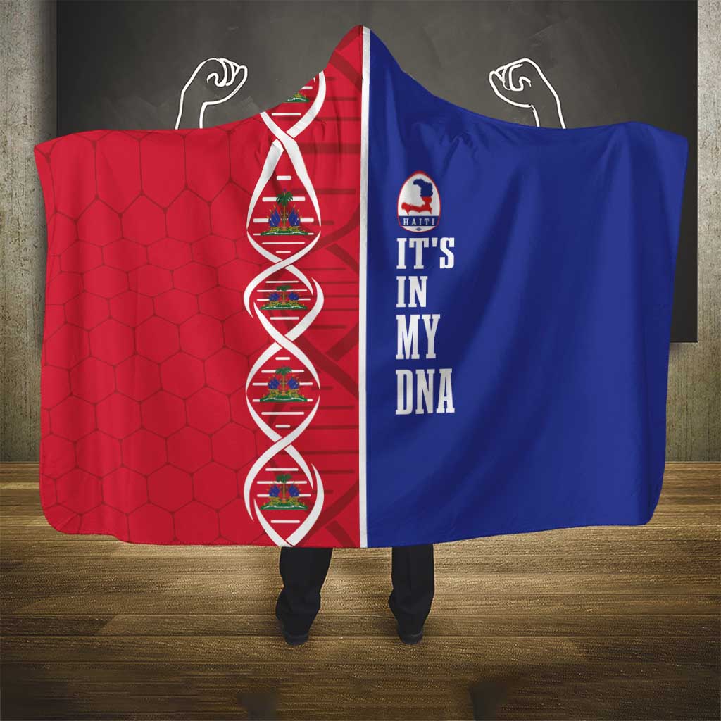 Afro-Haiti Football Hooded Blanket It's In My DNA - African Pride