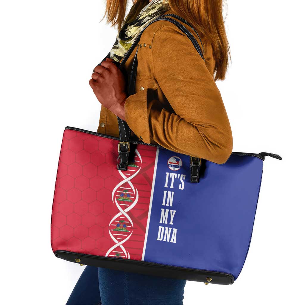 Afro-Haiti Football Leather Tote Bag It's In My DNA - African Pride