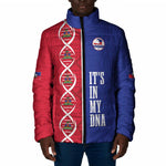 Custom Afro-Haiti Football Padded Jacket It's In My DNA - African Pride