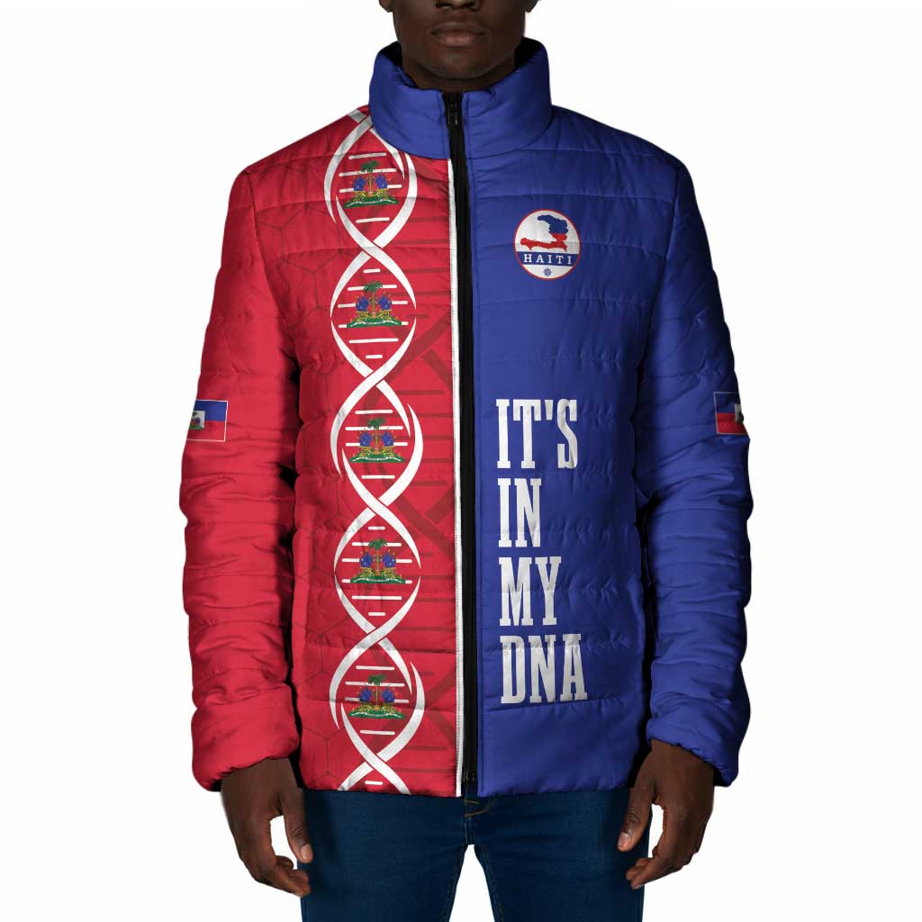 Custom Afro-Haiti Football Padded Jacket It's In My DNA - African Pride