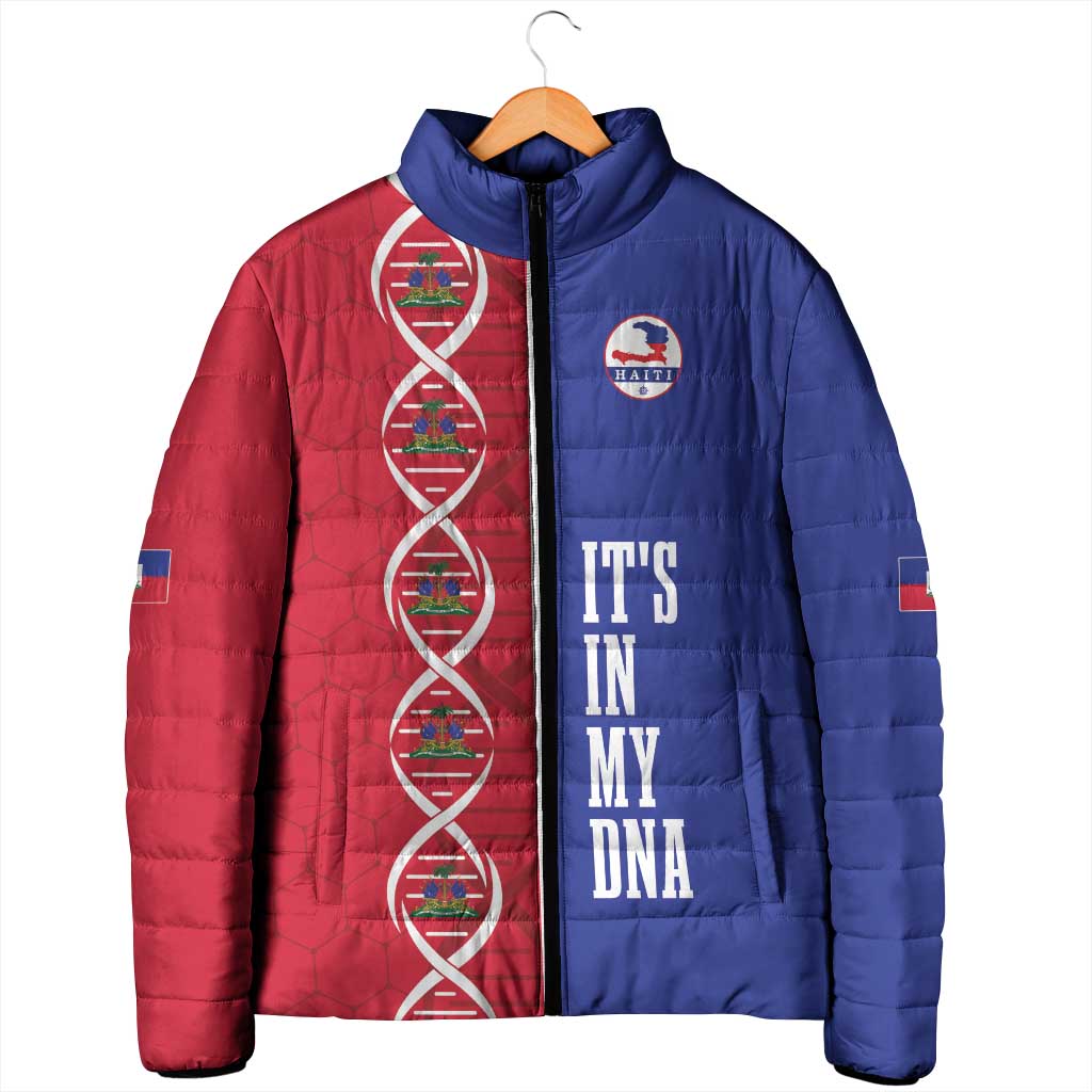 Custom Afro-Haiti Football Padded Jacket It's In My DNA - African Pride
