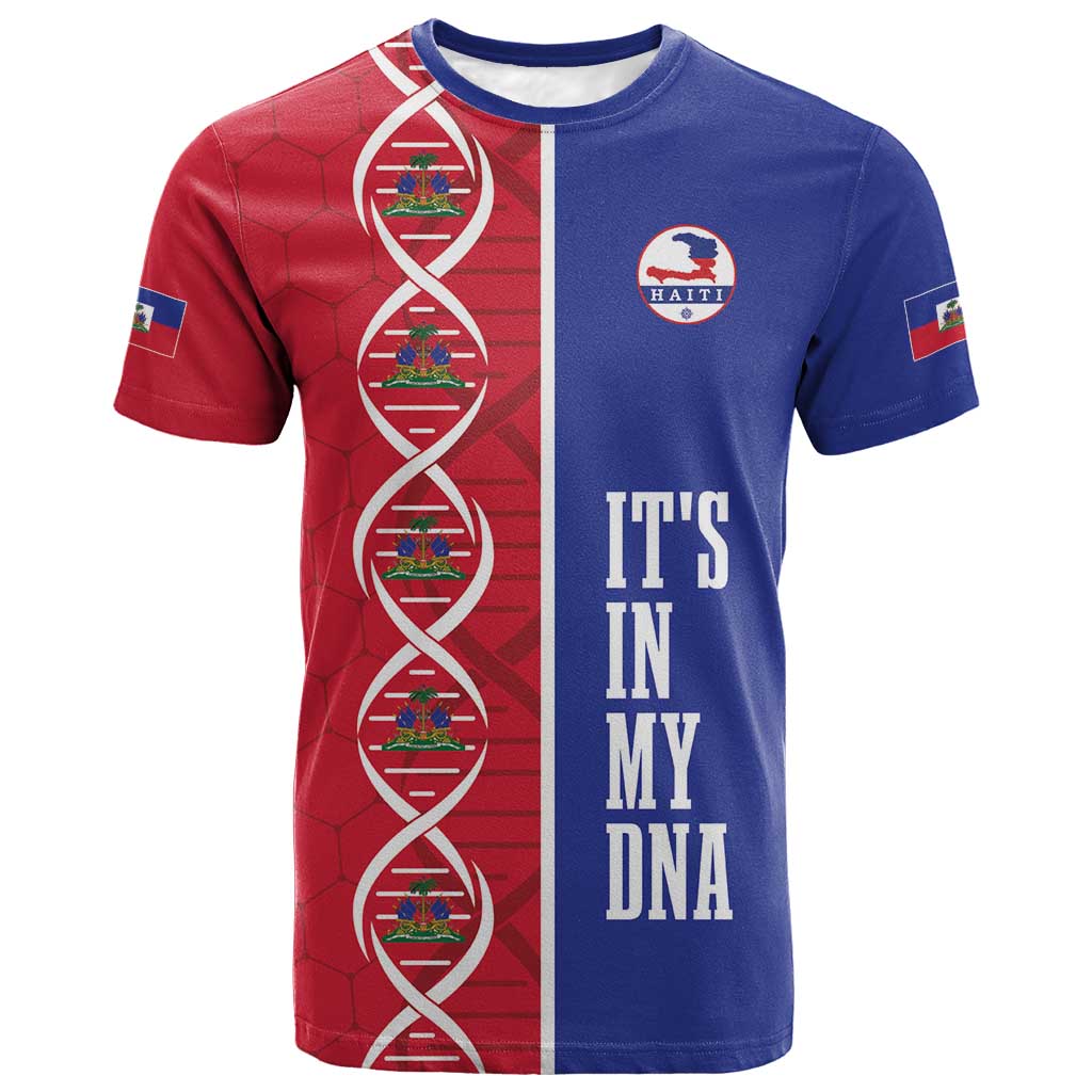 Custom Afro-Haiti Football T shirt It's In My DNA LT19