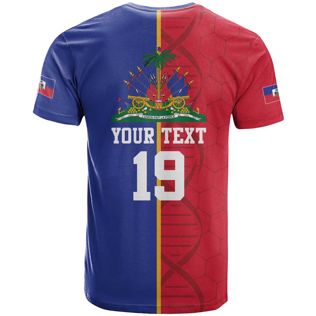 Custom Afro-Haiti Football T shirt It's In My DNA LT19
