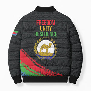 Eritrea Independence Day 1991 Bomber Puffer Jacket Honor Freedom Unity Resilience