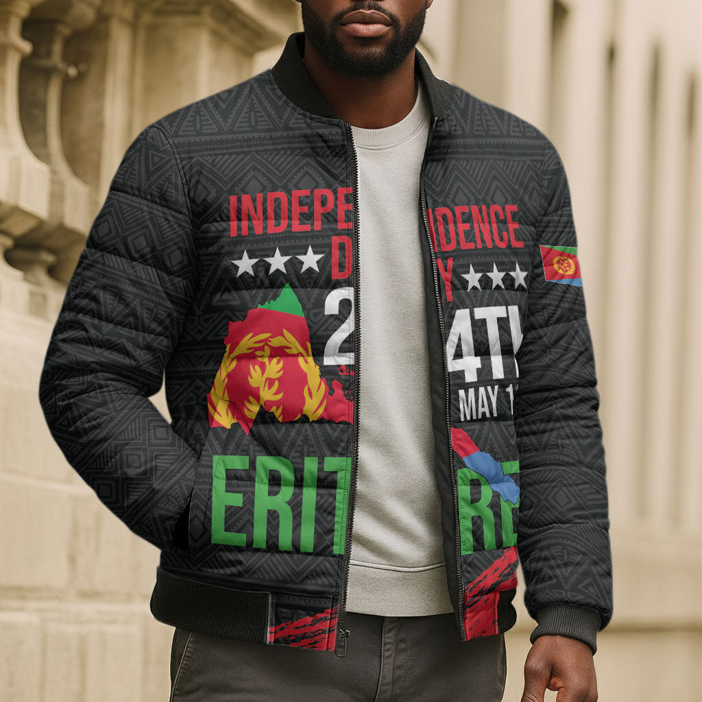 Eritrea Independence Day 1991 Bomber Puffer Jacket Honor Freedom Unity Resilience