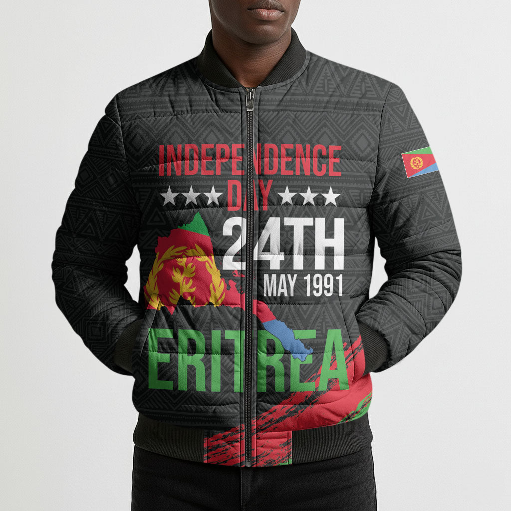 Eritrea Independence Day 1991 Bomber Puffer Jacket Honor Freedom Unity Resilience