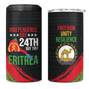 Eritrea Independence Day 1991 4 in 1 Can Cooler Tumbler Honor Freedom Unity Resilience