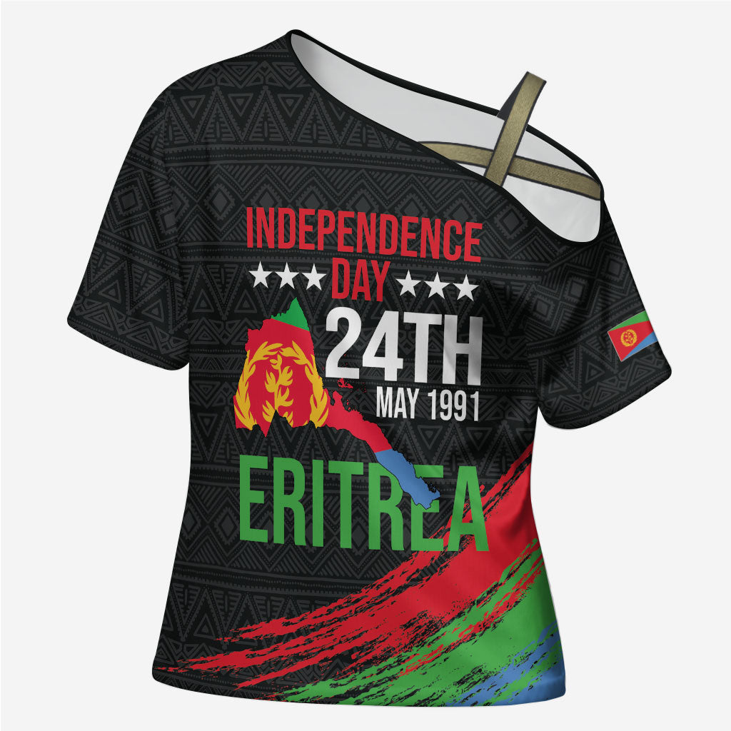 Eritrea Independence Day 1991 Cross Shoulder Shirt Honor Freedom Unity Resilience