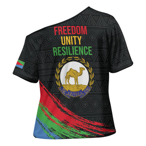 Eritrea Independence Day 1991 Cross Shoulder Shirt Honor Freedom Unity Resilience