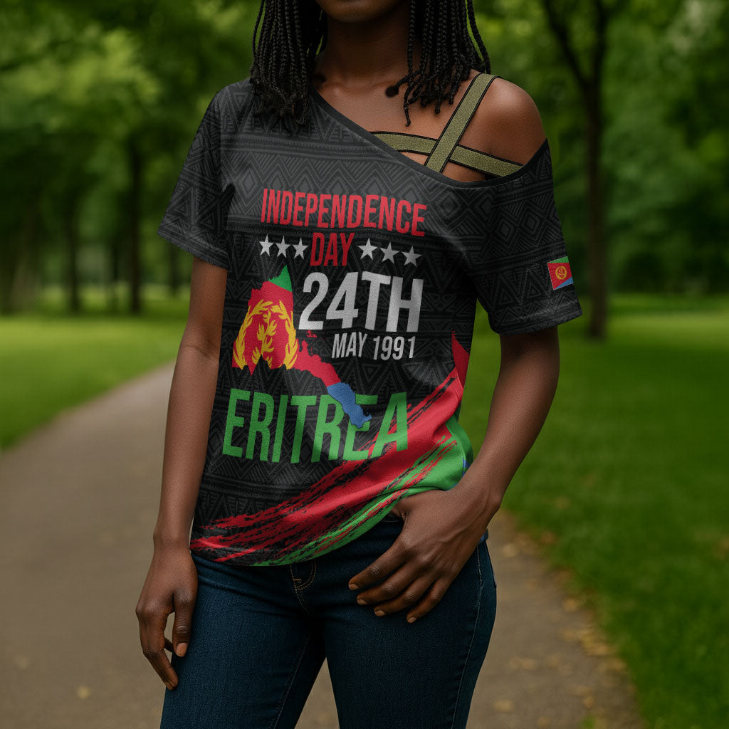 Eritrea Independence Day 1991 Cross Shoulder Shirt Honor Freedom Unity Resilience