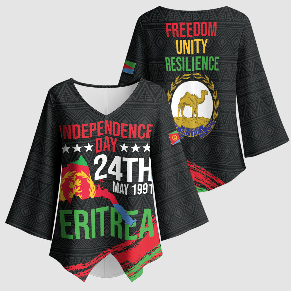 Eritrea Independence Day 1991 Kimono Sleeve Blouse Honor Freedom Unity Resilience