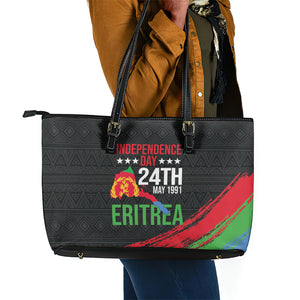 Eritrea Independence Day 1991 Leather Tote Bag Honor Freedom Unity Resilience