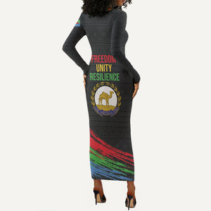 Eritrea Independence Day 1991 Long Sleeve Bodycon Dress Honor Freedom Unity Resilience