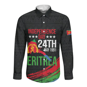 Eritrea Independence Day 1991 Long Sleeve Button Shirt Honor Freedom Unity Resilience