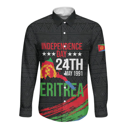 Eritrea Independence Day 1991 Long Sleeve Button Shirt Honor Freedom Unity Resilience