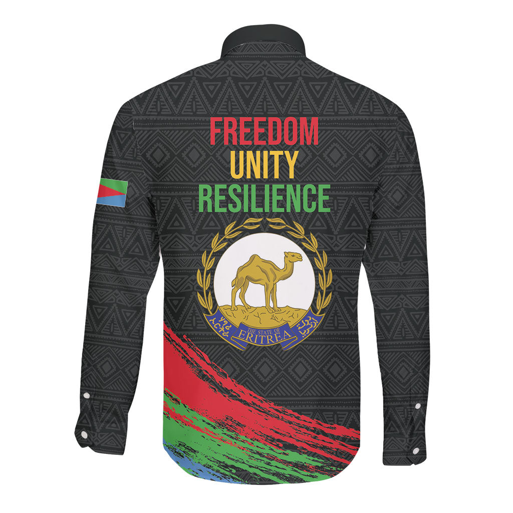 Eritrea Independence Day 1991 Long Sleeve Button Shirt Honor Freedom Unity Resilience