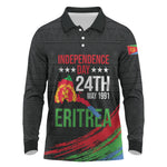 Eritrea Independence Day 1991 Long Sleeve Polo Shirt Honor Freedom Unity Resilience