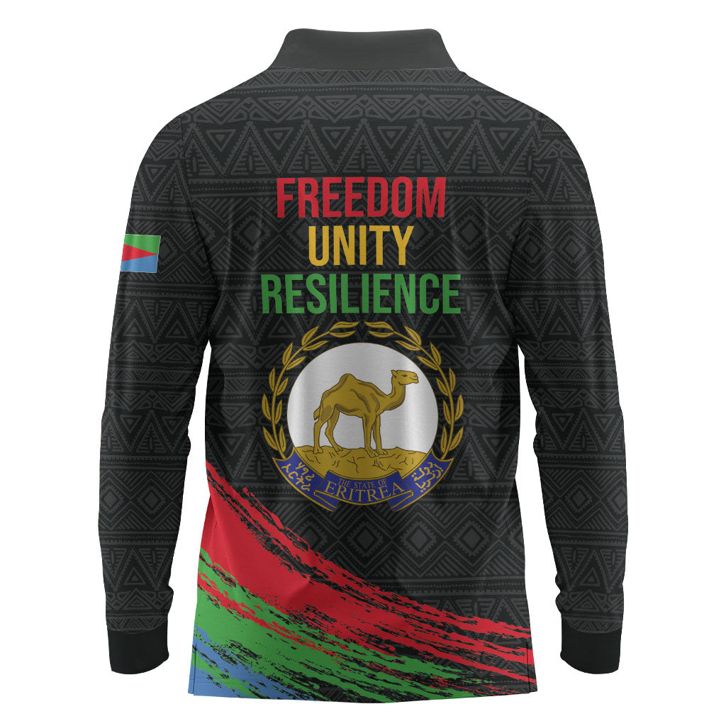 Eritrea Independence Day 1991 Long Sleeve Polo Shirt Honor Freedom Unity Resilience