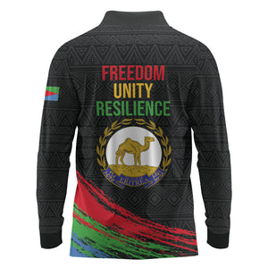 Eritrea Independence Day 1991 Long Sleeve Polo Shirt Honor Freedom Unity Resilience