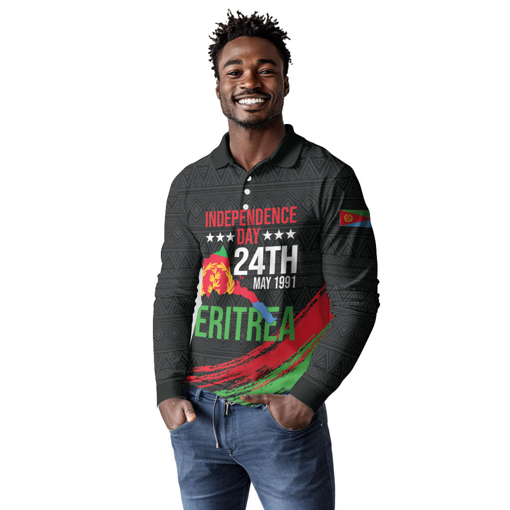 Eritrea Independence Day 1991 Long Sleeve Polo Shirt Honor Freedom Unity Resilience