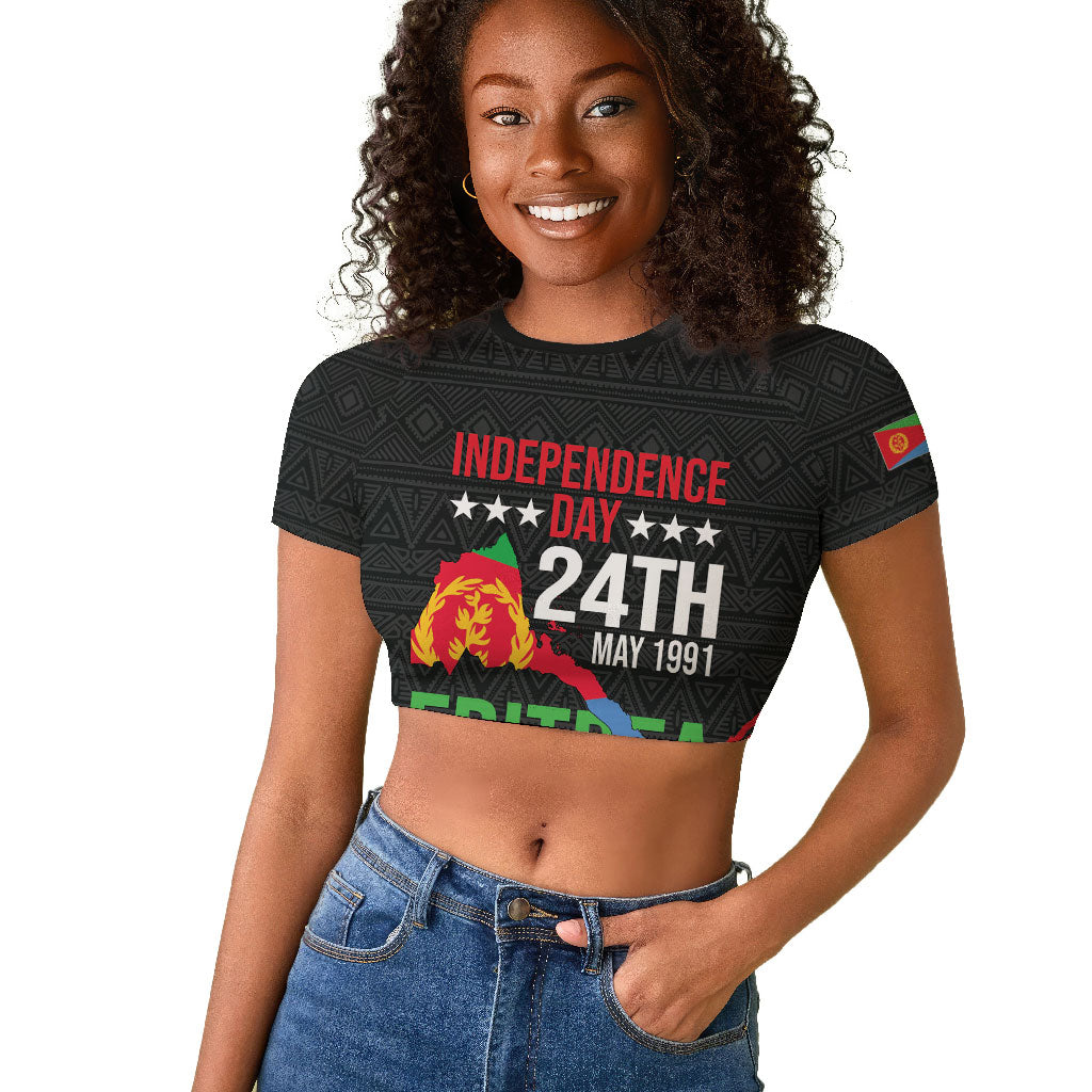 Eritrea Independence Day 1991 Raglan Cropped T shirt Honor Freedom Unity Resilience