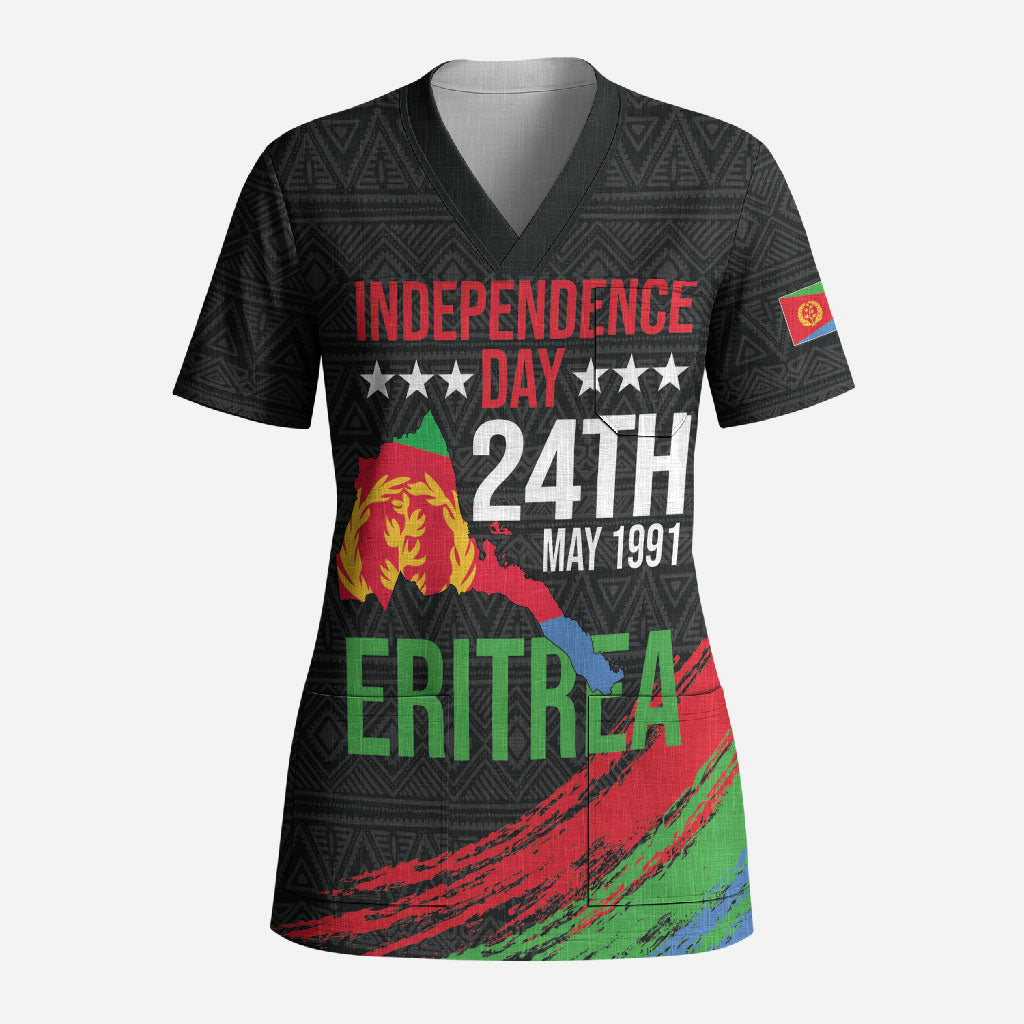 Eritrea Independence Day 1991 Scrub Top Honor Freedom Unity Resilience
