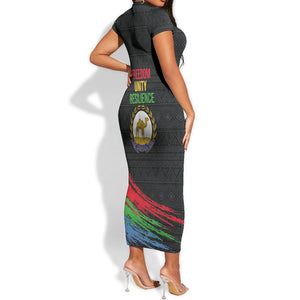 Eritrea Independence Day 1991 Short Sleeve Bodycon Dress Honor Freedom Unity Resilience