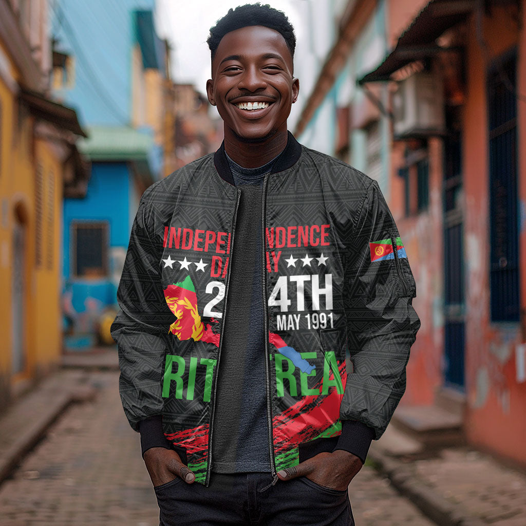 Eritrea Independence Day 1991 Sleeve Zip Bomber Jacket Honor Freedom Unity Resilience