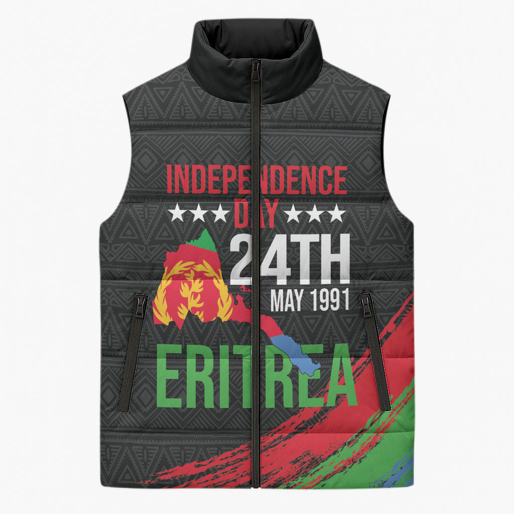 Eritrea Independence Day 1991 Sleeveless Puffer Jacket Honor Freedom Unity Resilience