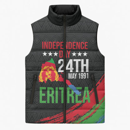 Eritrea Independence Day 1991 Sleeveless Puffer Jacket Honor Freedom Unity Resilience