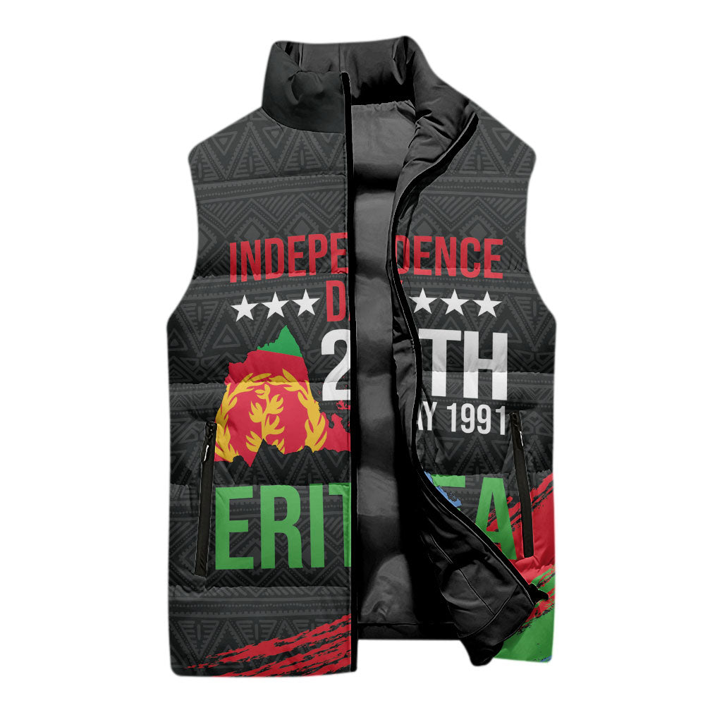 Eritrea Independence Day 1991 Sleeveless Puffer Jacket Honor Freedom Unity Resilience