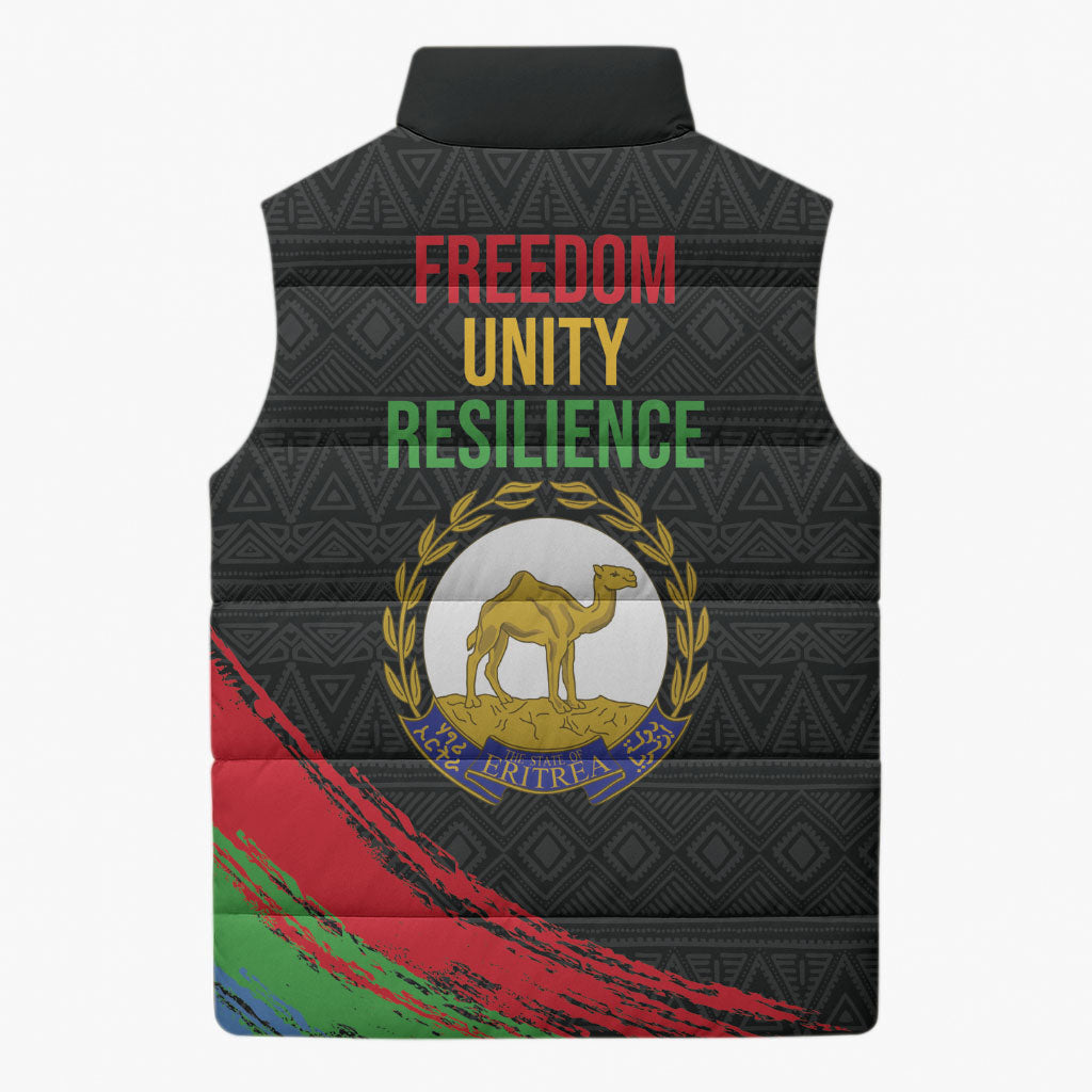 Eritrea Independence Day 1991 Sleeveless Puffer Jacket Honor Freedom Unity Resilience