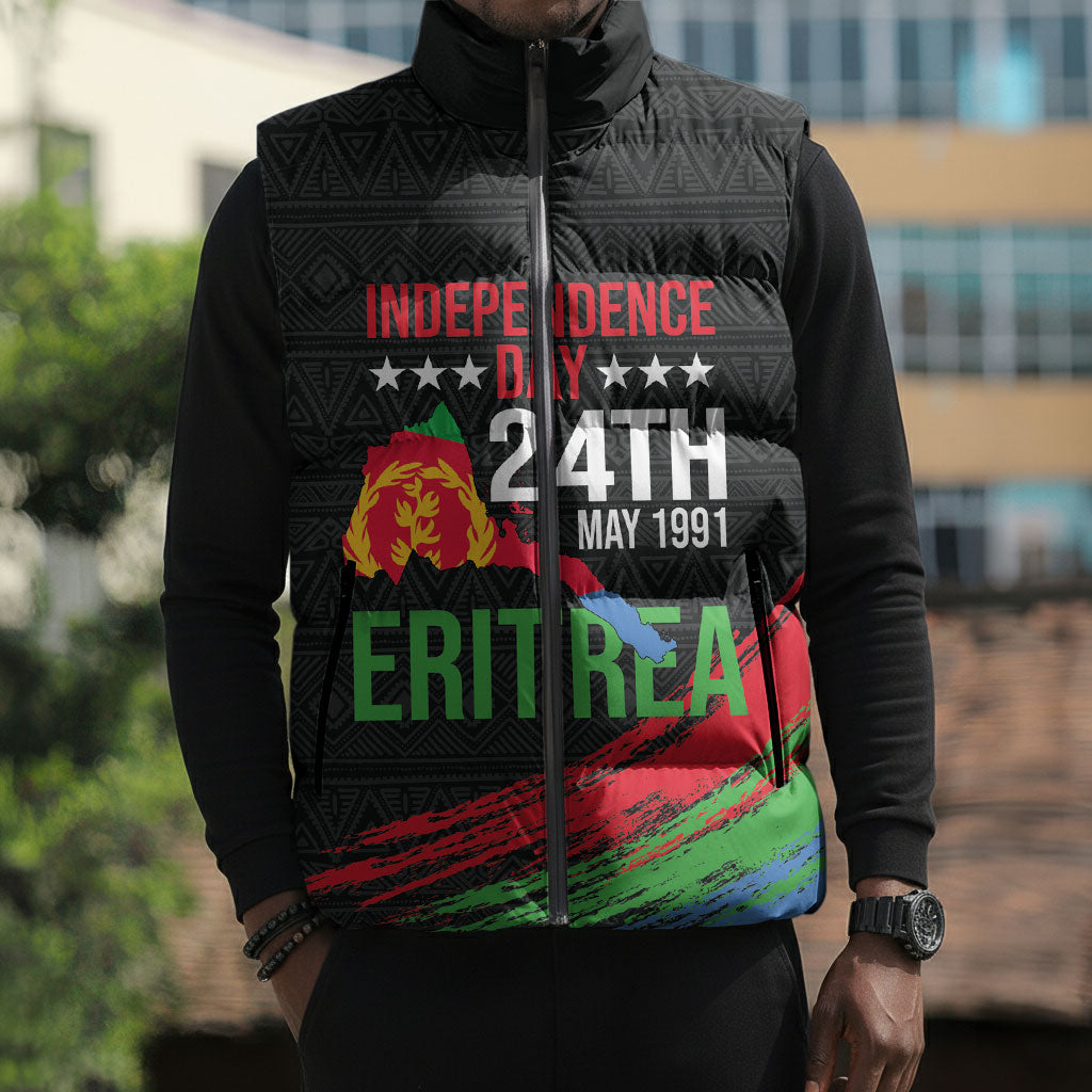 Eritrea Independence Day 1991 Sleeveless Puffer Jacket Honor Freedom Unity Resilience