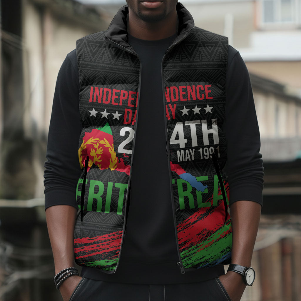 Eritrea Independence Day 1991 Sleeveless Puffer Jacket Honor Freedom Unity Resilience