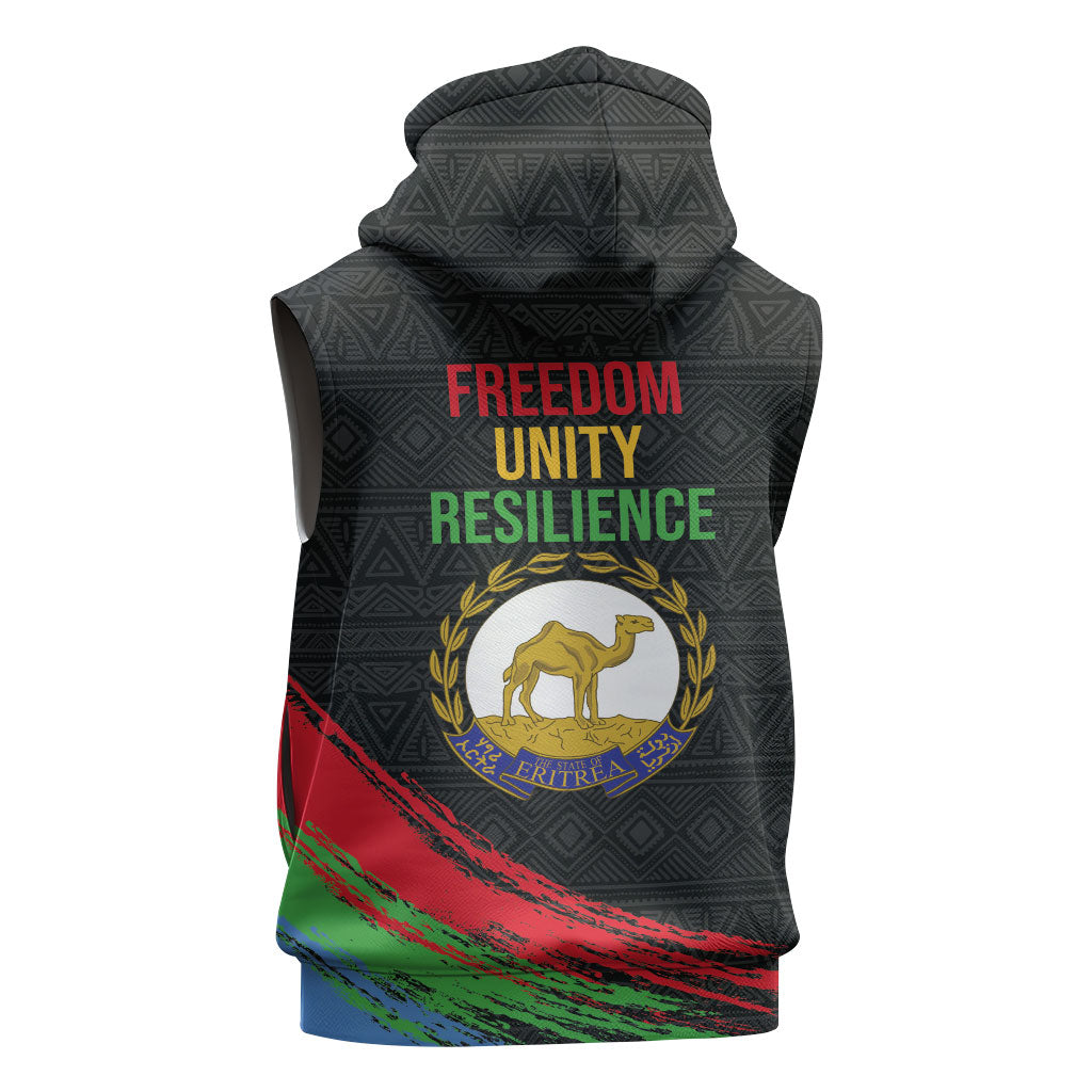Eritrea Independence Day 1991 Sleeveless Zip Hoodie Honor Freedom Unity Resilience