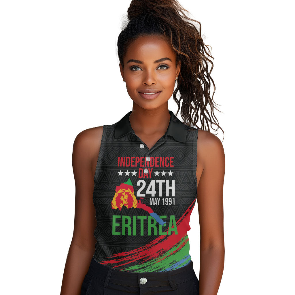 Eritrea Independence Day 1991 Women Sleeveless Polo Shirt Honor Freedom Unity Resilience