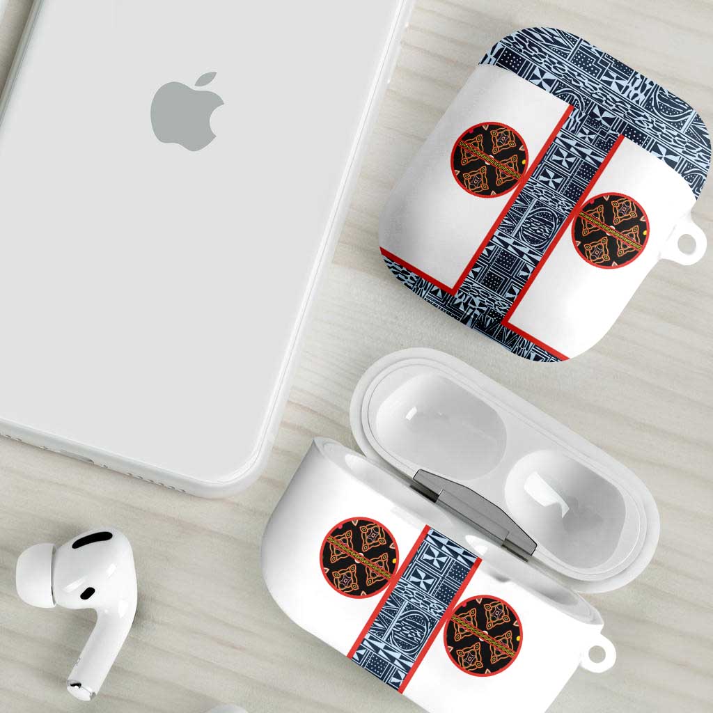 Cameroon Traditional Toghu Pattern AirPods Case African Tribal Ndop Geometric Design