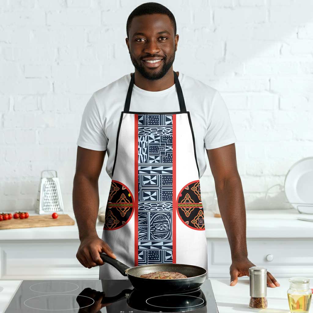 Cameroon Traditional Toghu Pattern Apron African Tribal Ndop Geometric Design