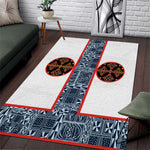 Cameroon Traditional Toghu Pattern Area Rug African Tribal Ndop Geometric Design