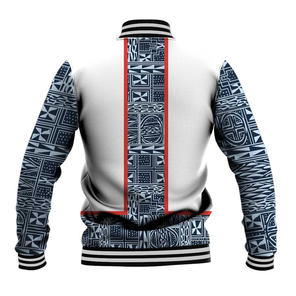 Cameroon Traditional Toghu Pattern Baseball Jacket African Tribal Ndop Geometric Design