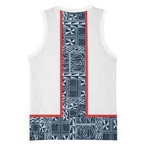 Cameroon Traditional Toghu Pattern Basketball Jersey African Tribal Ndop Geometric Design