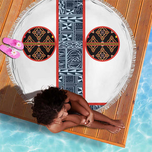 Cameroon Traditional Toghu Pattern Beach Blanket African Tribal Ndop Geometric Design