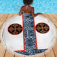 Cameroon Traditional Toghu Pattern Beach Blanket African Tribal Ndop Geometric Design