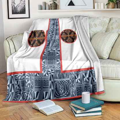 Cameroon Traditional Toghu Pattern Blanket African Tribal Ndop Geometric Design